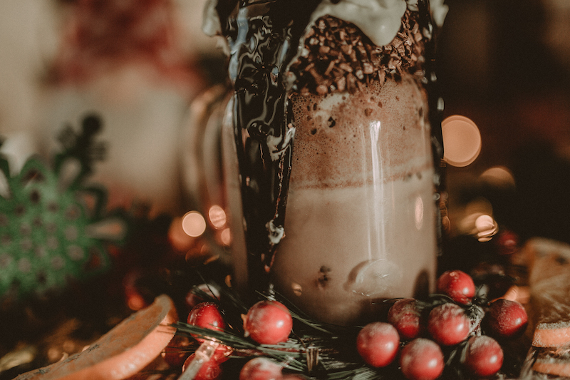 Chocolate brownie cookie freakshake